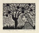 Artist: b'HANRAHAN, Barbara' | Title: b'The orange tree' | Date: 1983 | Technique: b'wood-engraving, printed in black ink, from one block'