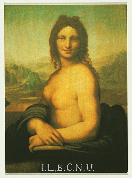 Artist: b'Tillers, Imants.' | Title: b'Postcard: I.L.B.C.N.U.' | Date: 1977 | Technique: b'screenprint, printed in colour, from multiple stencils' | Copyright: b'Courtesy of the artist' Artist: b'Tillers, Imants.' | Title: b'Postcard: I.L.B.C.N.U.' | Date: 1977 | Technique: b'screenprint, printed in colour, from multiple stencils' | Copyright: b'Courtesy of the artist'