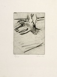 Artist: MADDOCK, Bea | Title: Flying bird. | Date: 1964 | Technique: drypoint, printed in black ink with plate-tone, from one copper plate