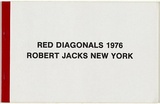 Artist: JACKS, Robert | Title: Red Diagonals. | Date: 1976 | Technique: offset printed booklet, printed in red ink; red pressure sensitive tape