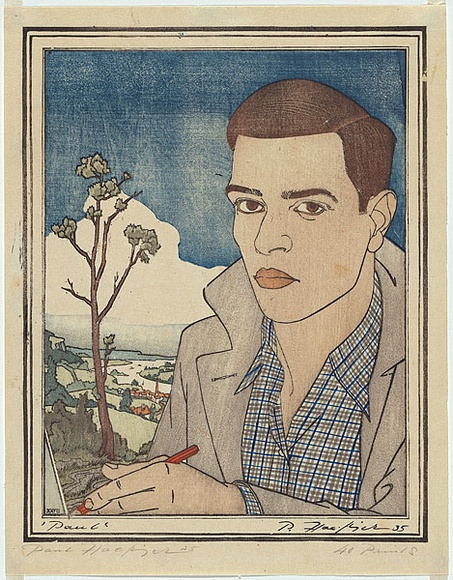 Artist: b'Haefliger, Paul.' | Title: b'Paul.' | Date: 1935 | Technique: b'woodcut, printed in colour, from multiple blocks' Artist: b'Haefliger, Paul.' | Title: b'Paul.' | Date: 1935 | Technique: b'woodcut, printed in colour, from multiple blocks'