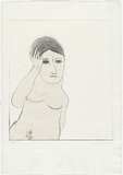 Artist: BALDESSIN, George | Title: Performer (white personage). | Date: 1968 | Technique: colour etching and aquatint
