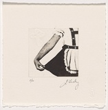 Artist: Leahy, Jennifer. | Title: Self portrait | Date: c.2003 | Technique: thermal transfer; etching and aquatint, printed in black ink, from one plate; embossing