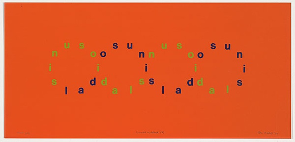 Artist: RIDDELL, Alan | Title: Sinusoidal switchback (a) | Date: 1969 | Technique: screenprint, printed in colour, from multiple stencils