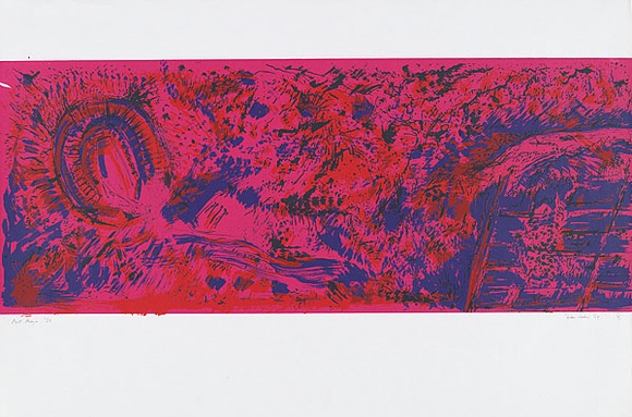 Artist: b'MEYER, Bill' | Title: b'Jordan waters' | Date: 1970 | Technique: b'screenprint, printed in five colours, by reduction block-out process and wax wash-out' | Copyright: b'\xc2\xa9 Bill Meyer' Artist: b'MEYER, Bill' | Title: b'Jordan waters' | Date: 1970 | Technique: b'screenprint, printed in five colours, by reduction block-out process and wax wash-out' | Copyright: b'\xc2\xa9 Bill Meyer'