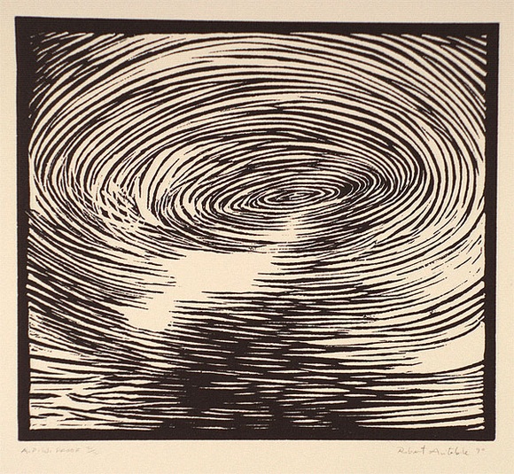 Artist: b'Avitabile, Robert.' | Title: b'Vortex' | Date: 1990 | Technique: b'linocut, printed in black ink, from one block' | Copyright: b'Linocut \xc2\xa9 1990 Robert Avitabile' Artist: b'Avitabile, Robert.' | Title: b'Vortex' | Date: 1990 | Technique: b'linocut, printed in black ink, from one block' | Copyright: b'Linocut \xc2\xa9 1990 Robert Avitabile'