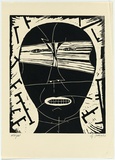 Artist: SELLBACH, Udo | Title: Head I. | Date: 1985 | Technique: linocut