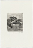 Artist: Anceschi, Eros. | Title: Untitled (hay shed) | Date: 1986 | Technique: etching, printed in black ink, from one plate