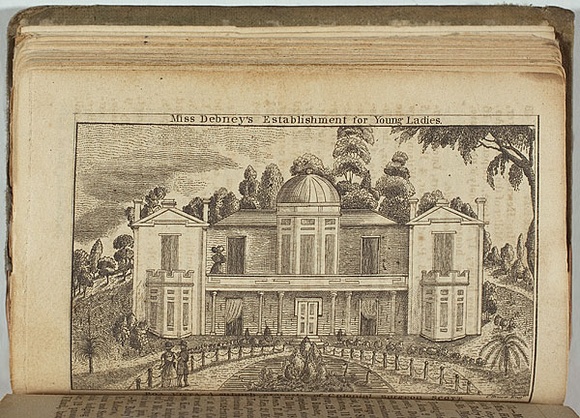 Artist: b'Bruce, Charles.' | Title: bMiss Debney's establishment for young ladies. | Date: 1831 | Technique: b'engraving, printed in black ink, from one copper plate' Artist: b'Bruce, Charles.' | Title: bMiss Debney's establishment for young ladies. | Date: 1831 | Technique: b'engraving, printed in black ink, from one copper plate'