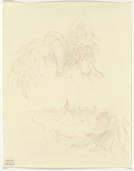 Artist: b'BOYD, Arthur' | Title: b'Flying figure and landscape.' | Date: 1960-70 | Technique: b'transfer drawing' | Copyright: b'Reproduced with permission of Bundanon Trust' Artist: b'BOYD, Arthur' | Title: b'Flying figure and landscape.' | Date: 1960-70 | Technique: b'transfer drawing' | Copyright: b'Reproduced with permission of Bundanon Trust'