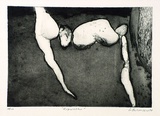 Artist: BALDESSIN, George | Title: Ropewalker. | Date: 1964 | Technique: etching and aquatint, printed in black ink, from one plate