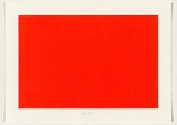 Artist: Wiebke, Karl. | Title: not titled [fluro red-orange] | Date: 2004 | Technique: screenprint, printed in acrylic paint, from one stencil