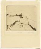 Artist: Gruner, Elioth. | Title: To the hills | Date: 1927 | Technique: drypoint, printed in brown ink with plate-tone, from one plate