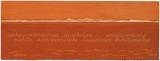Artist: MADDOCK, Bea | Title: Terra Spiritus...with a darker shade of pale | Date: 1993-98 | Technique: stencil print, printed in hand-ground Launceston ochre from multiple hand-cut mylar stencils; letterpress text blind printed; hand-drawn script