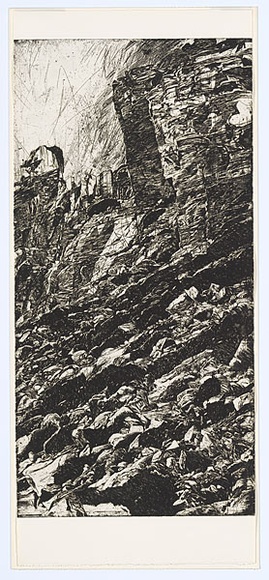 Artist: b'ARNOLD, Raymond' | Title: b'Imaginary landscape - eighteen months in Tasmania.' | Date: 1984 | Technique: b'etching and aquatint, printed in black ink, from one plate' Artist: b'ARNOLD, Raymond' | Title: b'Imaginary landscape - eighteen months in Tasmania.' | Date: 1984 | Technique: b'etching and aquatint, printed in black ink, from one plate'