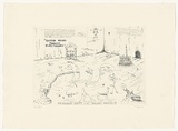 Artist: COLEING, Tony | Title: (The birthday party) or (The misguided mussell) or (Better killing through electronics) | Date: 1983 | Technique: etching, printed in black ink, from one plate