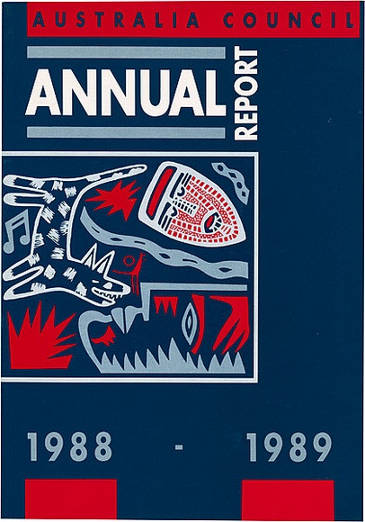 Artist: b'FILM AUSTRALIA' | Title: b'Publication: Australian Council 1988-89 Annual Report' | Date: c.1990 | Technique: b'offset-lithograph'