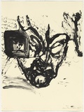 Artist: PARR, Mike | Title: not titled. | Date: 1995 | Technique: lithograph, printed in black ink, from one stone