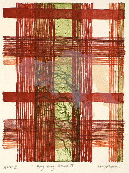 Artist: b'McPherson, Megan.' | Title: b'Hong Kong island II' | Date: 1997, February | Technique: b'lithograph, printed in colour, from multiple stones' Artist: b'McPherson, Megan.' | Title: b'Hong Kong island II' | Date: 1997, February | Technique: b'lithograph, printed in colour, from multiple stones'