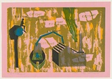 Artist: b'Catalano, Gary.' | Title: b'Sept thimages.' | Date: 1974 | Technique: b'screenprint, printed in colour, from multiple stencils'