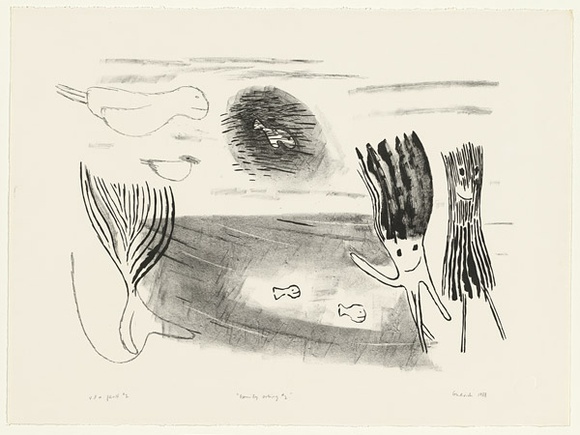 Artist: b'Gurvich, Rafael.' | Title: b'Family outing #2' | Date: 1983 | Technique: b'lithograph, printed in black ink, from one stone' | Copyright: b'\xc2\xa9 Rafael Gurvich' Artist: b'Gurvich, Rafael.' | Title: b'Family outing #2' | Date: 1983 | Technique: b'lithograph, printed in black ink, from one stone' | Copyright: b'\xc2\xa9 Rafael Gurvich'