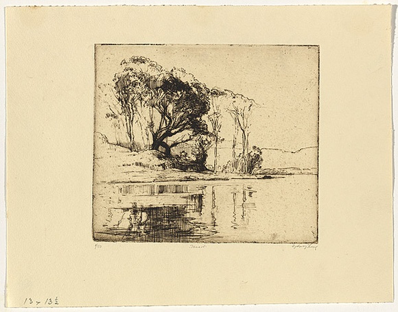 Artist: b'Long, Sydney.' | Title: b'Tascot' | Date: 1928, after | Technique: b'line-etching, printed in black ink, from one plate' | Copyright: b'Reproduced with the kind permission of the Ophthalmic Research Institute of Australia' Artist: b'Long, Sydney.' | Title: b'Tascot' | Date: 1928, after | Technique: b'line-etching, printed in black ink, from one plate' | Copyright: b'Reproduced with the kind permission of the Ophthalmic Research Institute of Australia'