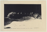 Artist: Burns, Tim. | Title: Poster: Exploding sandhill | Date: January 1974 | Technique: screenprint, printed in black ink, from one stencil
