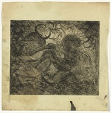 Artist: BOYD, Arthur | Title: Lovers with beast's head. | Date: (1962-63) | Technique: etching, printed in black ink, from one plate | Copyright: Reproduced with permission of Bundanon Trust