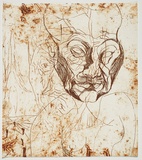 Artist: PARR, Mike | Title: Alphabet/Haemorrhage. | Date: 1992-93 | Technique: etching, printed in red ochre ink, from one plate