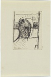 Artist: b'MADDOCK, Bea' | Title: b'Street figure' | Date: December 1966 | Technique: b'drypoint, printed in black ink, from one copper plate'