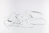 Artist: Powditch, Peter. | Title: not titled [reclining female nude] | Date: c.1972 | Technique: lithograph, printed in black ink, from one plate
