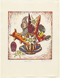 Artist: Debenham, Pam. | Title: Nature morte. | Date: 1986 | Technique: linocut, printed in colour, from multiple blocks