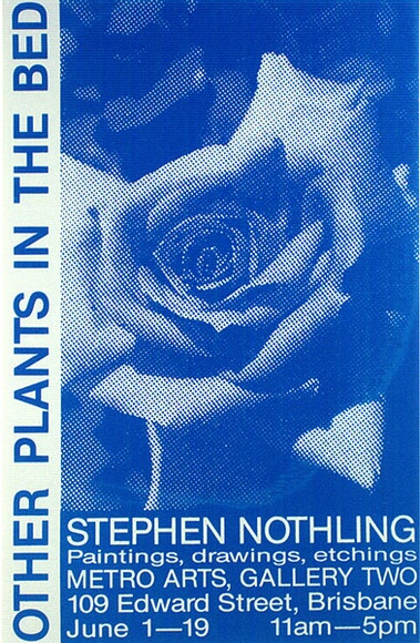 Artist: b'Nottting, Stephen.' | Title: b'Other Plants in the Bed' | Date: 1990, May | Technique: b'screenprint, printed in blue and grey ink, from two stencils'