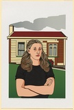 Artist: b'White, Robin.' | Title: b'This is me at Kaitangata.' | Date: 1979, June | Technique: b'screenprint, printed in colour, from 15 stencils'