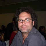 Artist: b'Butler, Roger' | Title: b'Portrait of Bevan Honey, Australian printmaker, Australian Print Symposium, Canberra, 2007' | Date: 2007