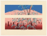 Artist: Hadley, Basil. | Title: Pink hillsides. | Date: 1990 | Technique: screenprint, printed in colour, from eight stencils with blends