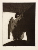 Artist: BALDESSIN, George | Title: The sitter. | Date: 1964 | Technique: etching and aquatint, printed in black ink, from one plate