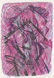 Artist: MEYER, Bill | Title: Tzim Tzum - red | Date: 1987 | Technique: screenprint, printed in nine colours from one direct emulsion reduction screen and two hand drawn with charcoal on acetate for indirect photo reduction stencils | Copyright: © Bill Meyer