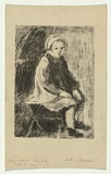 Artist: Groblicka, Lidia | Title: My sister Nonka | Date: 1953-54 | Technique: lithograph, printed in black ink, from one stone