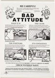 Artist: Cardew, Gaynor. | Title: Be careful! Bad attitude. | Date: 1989 | Technique: offset-lithograph, printed in colour, from multiple stones [or plates]