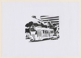 Artist: HAHA, | Title: Melbourne tram. | Date: 2004 | Technique: stencil, printed in black ink, from one stencil
