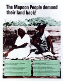 Artist: Bolzan, Rick. | Title: The Mapoon people demand their land back!. | Date: 1975 | Technique: offset-lithograph, printed in colour, from multiple plates