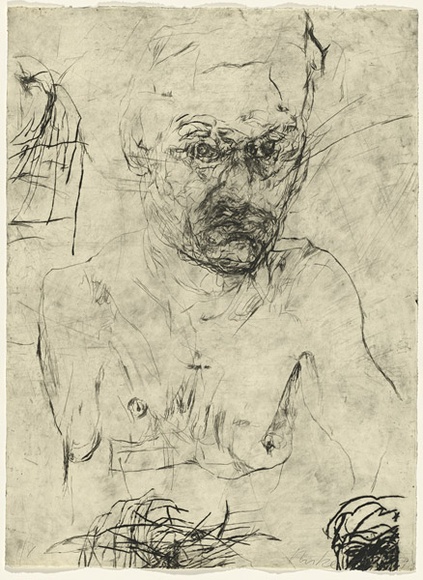 Artist: b'PARR, Mike' | Title: b'Untitled Self-portraits 3.' | Date: 1989 | Technique: b'drypoint, printed in black ink, from one copper plate' Artist: b'PARR, Mike' | Title: b'Untitled Self-portraits 3.' | Date: 1989 | Technique: b'drypoint, printed in black ink, from one copper plate'