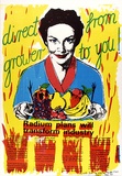 Artist: JILL POSTERS 1 | Title: Direct from grower to you! Radium plans to transform industry. | Date: 30 March 1984 | Technique: screenprint, printed in colour, from four stencils