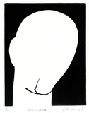 Artist: Burgess, Jeff. | Title: Human head. | Date: 1982 | Technique: linocut, printed in black ink, from one block