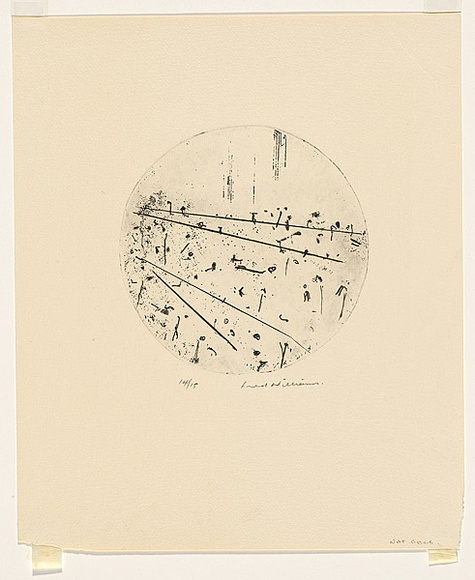 Artist: WILLIAMS, Fred | Title: Print Council of Australia Print | Date: 1970 | Technique: etching, flat biting, foul biting and electric hand engraving tool, printed in black ink, from one copper plate | Copyright: © Fred Williams Estate