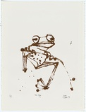 Artist: Olsen, John. | Title: Tree frog | Date: 1973 | Technique: lithograph, printed in brown ink, from one stone | Copyright: © John Olsen. Licensed by VISCOPY, Australia