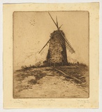 Artist: URE SMITH, Sydney | Title: The old mill, Mt Gilead | Date: 1915, December | Technique: etching and aquatint, printed in brown ink with plate-tone, from one plate