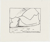 Artist: MADDOCK, Bea | Title: Big berg with Antarctic petrels | Date: 1987 | Technique: offset-lithograph, printed in black ink, from one plate