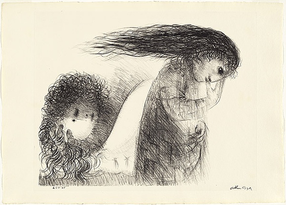 Artist: b'BOYD, Arthur' | Title: b'St Francis when young turning aside.' | Date: (1965) | Technique: b'lithograph, printed in black ink, from one plate' | Copyright: b'Reproduced with permission of Bundanon Trust' Artist: b'BOYD, Arthur' | Title: b'St Francis when young turning aside.' | Date: (1965) | Technique: b'lithograph, printed in black ink, from one plate' | Copyright: b'Reproduced with permission of Bundanon Trust'
